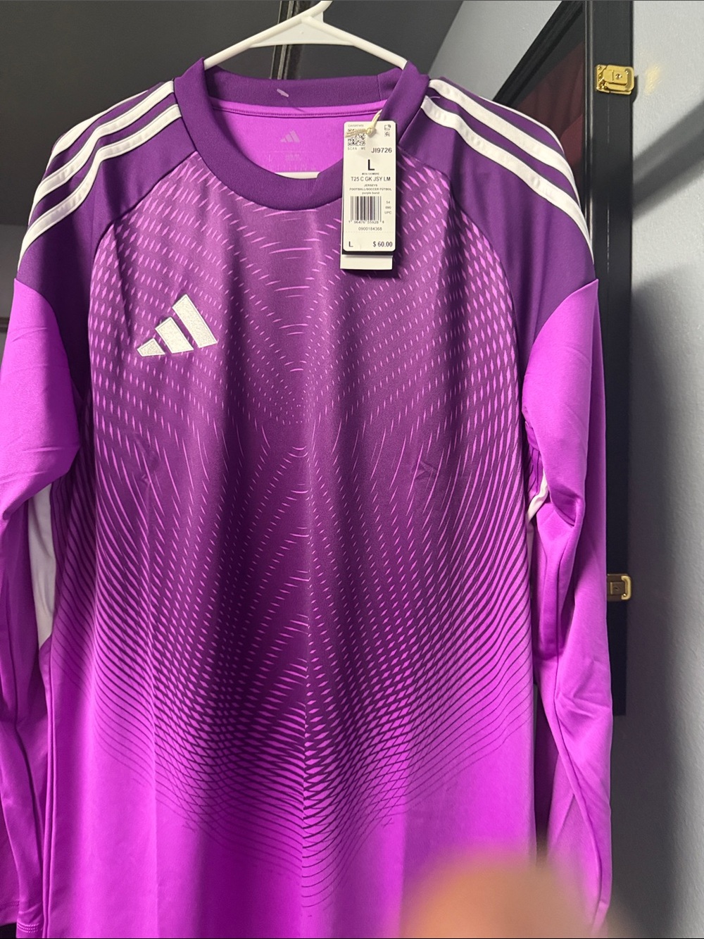 adidas Purple Gradient Long-Sleeve Soccer Top